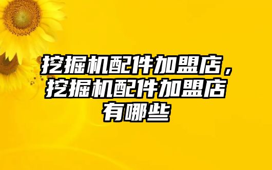 挖掘機配件加盟店，挖掘機配件加盟店有哪些