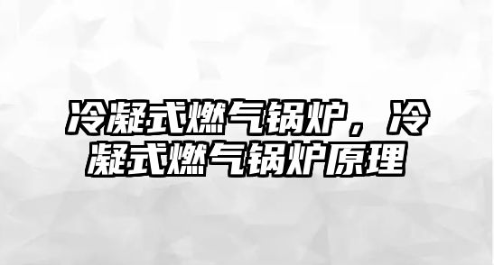 冷凝式燃?xì)忮仩t，冷凝式燃?xì)忮仩t原理