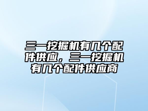 三一挖掘機(jī)有幾個(gè)配件供應(yīng)，三一挖掘機(jī)有幾個(gè)配件供應(yīng)商