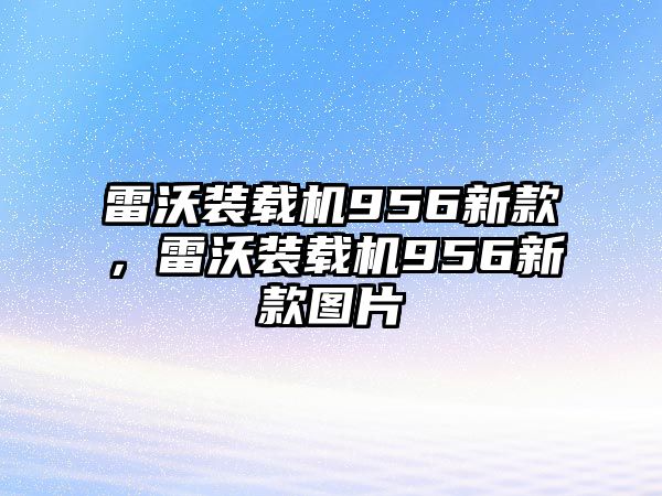 雷沃裝載機(jī)956新款，雷沃裝載機(jī)956新款圖片