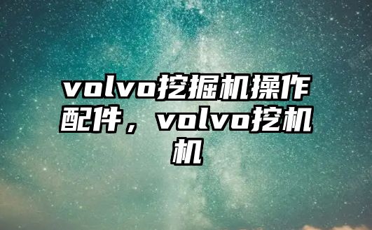 volvo挖掘機(jī)操作配件，volvo挖機(jī)機(jī)