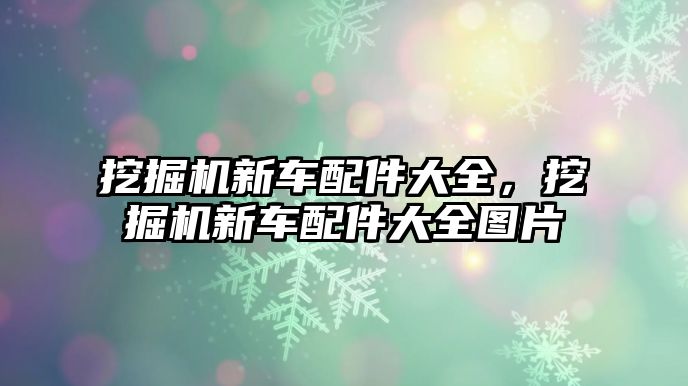 挖掘機新車配件大全，挖掘機新車配件大全圖片