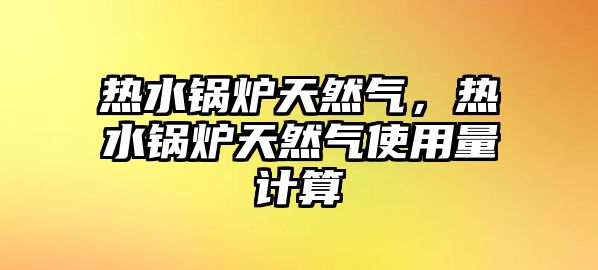 熱水鍋爐天然氣，熱水鍋爐天然氣使用量計算