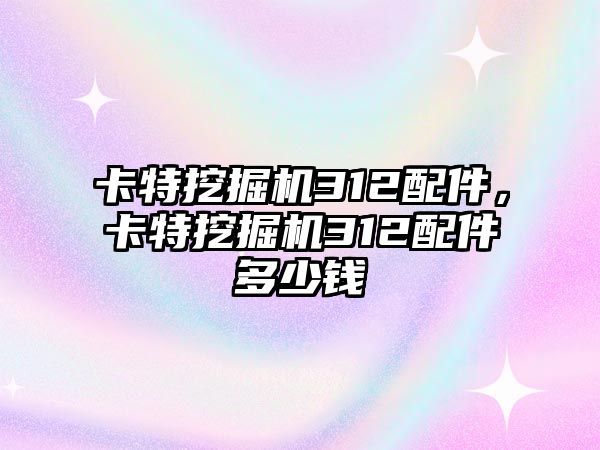 卡特挖掘機312配件，卡特挖掘機312配件多少錢