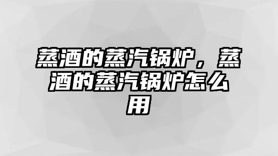 蒸酒的蒸汽鍋爐，蒸酒的蒸汽鍋爐怎么用