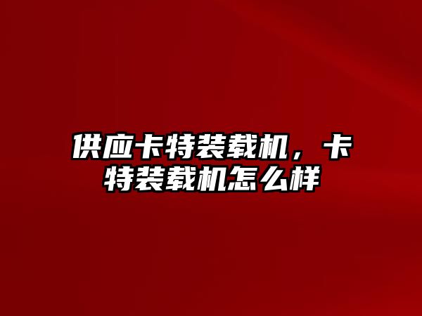 供應(yīng)卡特裝載機(jī)，卡特裝載機(jī)怎么樣