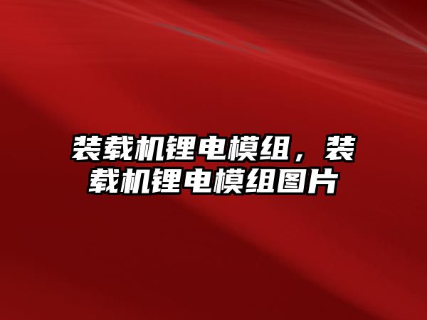 裝載機鋰電模組，裝載機鋰電模組圖片