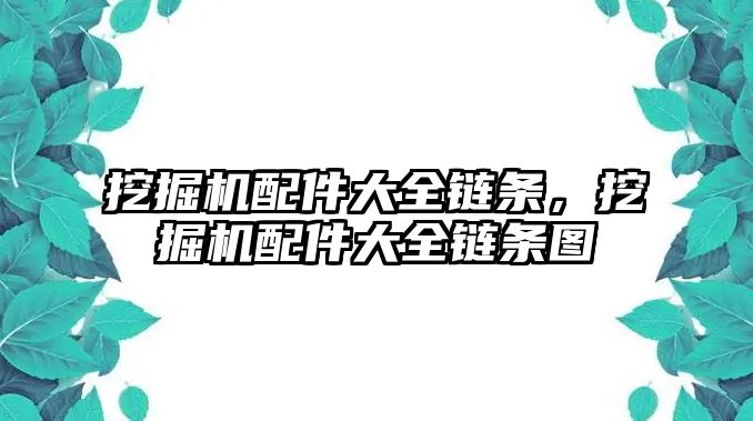 挖掘機(jī)配件大全鏈條，挖掘機(jī)配件大全鏈條圖