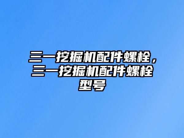 三一挖掘機(jī)配件螺栓，三一挖掘機(jī)配件螺栓型號