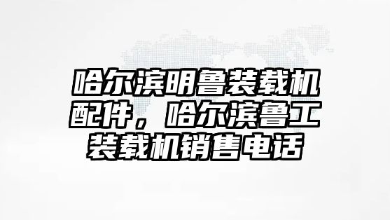 哈爾濱明魯裝載機配件，哈爾濱魯工裝載機銷售電話