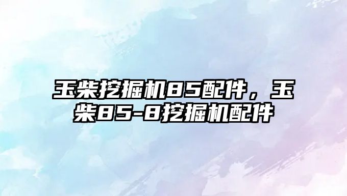 玉柴挖掘機(jī)85配件，玉柴85-8挖掘機(jī)配件