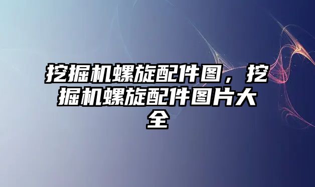 挖掘機螺旋配件圖，挖掘機螺旋配件圖片大全