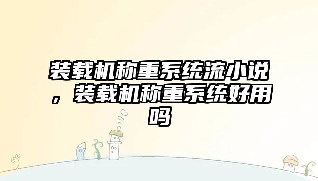 裝載機稱重系統(tǒng)流小說，裝載機稱重系統(tǒng)好用嗎