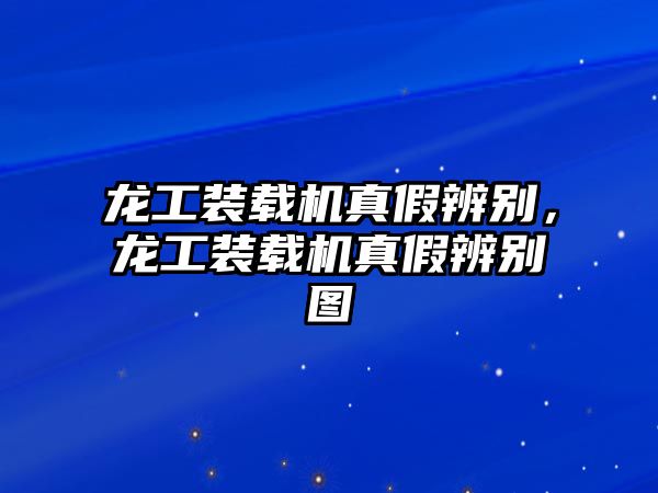 龍工裝載機真假辨別，龍工裝載機真假辨別圖