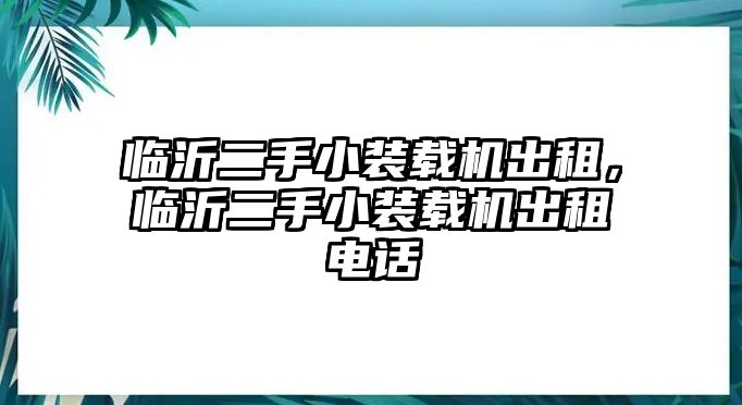 臨沂二手小裝載機(jī)出租，臨沂二手小裝載機(jī)出租電話