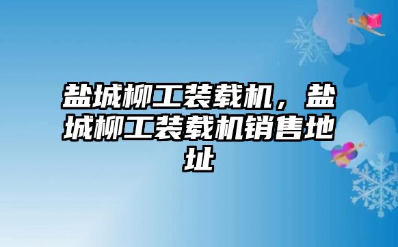 鹽城柳工裝載機(jī)，鹽城柳工裝載機(jī)銷售地址