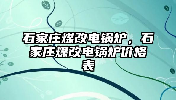 石家莊煤改電鍋爐，石家莊煤改電鍋爐價格表