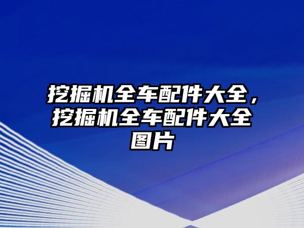 挖掘機全車配件大全，挖掘機全車配件大全圖片