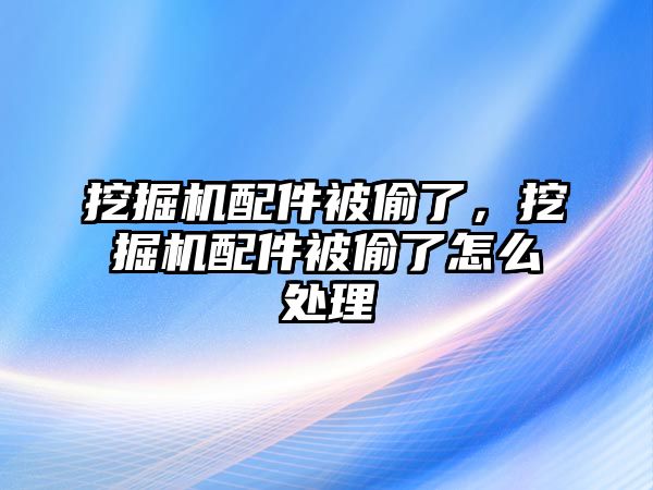 挖掘機(jī)配件被偷了，挖掘機(jī)配件被偷了怎么處理