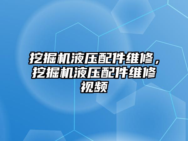 挖掘機液壓配件維修，挖掘機液壓配件維修視頻