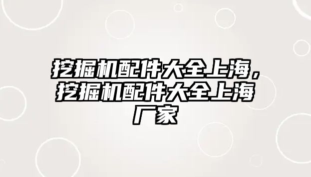 挖掘機配件大全上海，挖掘機配件大全上海廠家