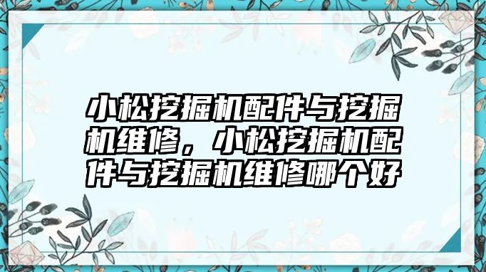 小松挖掘機配件與挖掘機維修，小松挖掘機配件與挖掘機維修哪個好