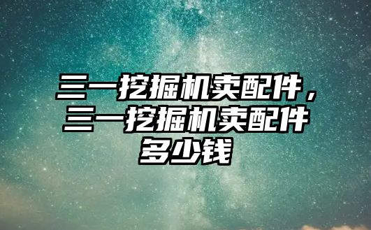 三一挖掘機賣配件，三一挖掘機賣配件多少錢