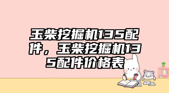 玉柴挖掘機135配件，玉柴挖掘機135配件價格表