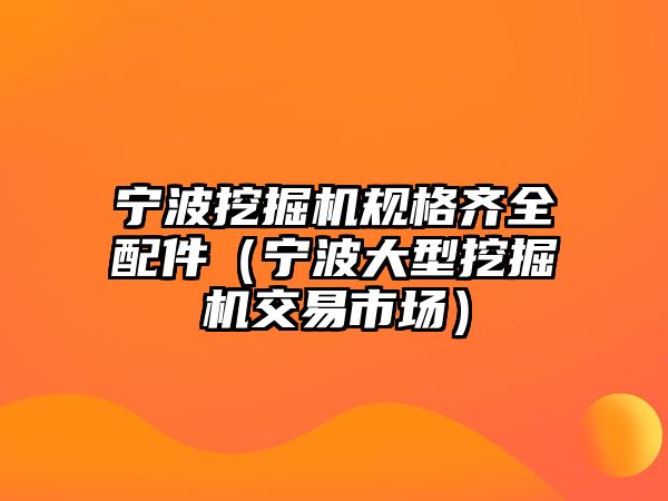 寧波挖掘機(jī)規(guī)格齊全配件（寧波大型挖掘機(jī)交易市場）