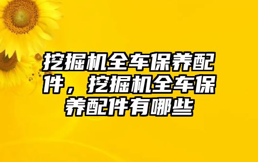 挖掘機(jī)全車保養(yǎng)配件，挖掘機(jī)全車保養(yǎng)配件有哪些