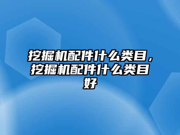 挖掘機(jī)配件什么類(lèi)目，挖掘機(jī)配件什么類(lèi)目好