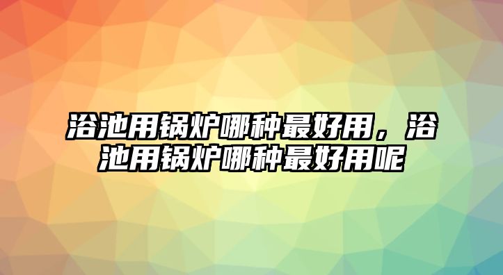 浴池用鍋爐哪種最好用，浴池用鍋爐哪種最好用呢