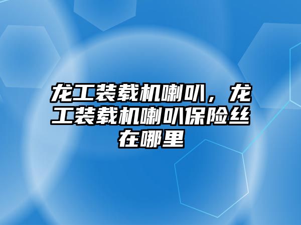 龍工裝載機(jī)喇叭，龍工裝載機(jī)喇叭保險(xiǎn)絲在哪里