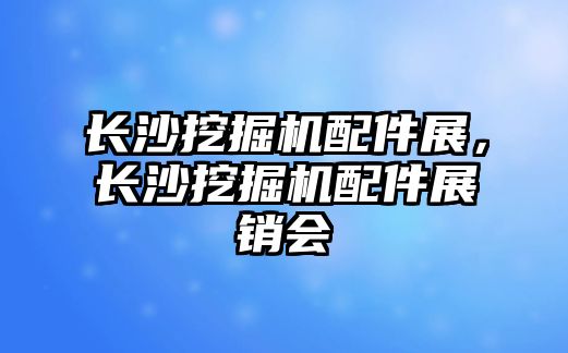 長沙挖掘機配件展，長沙挖掘機配件展銷會