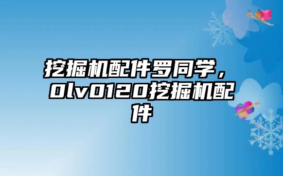 挖掘機(jī)配件羅同學(xué)，ⅴ0lv0120挖掘機(jī)配件