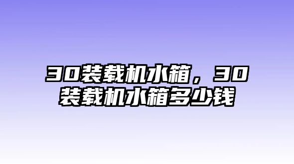 30裝載機(jī)水箱，30裝載機(jī)水箱多少錢