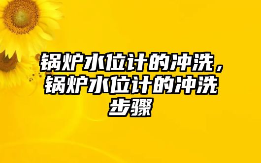 鍋爐水位計的沖洗，鍋爐水位計的沖洗步驟