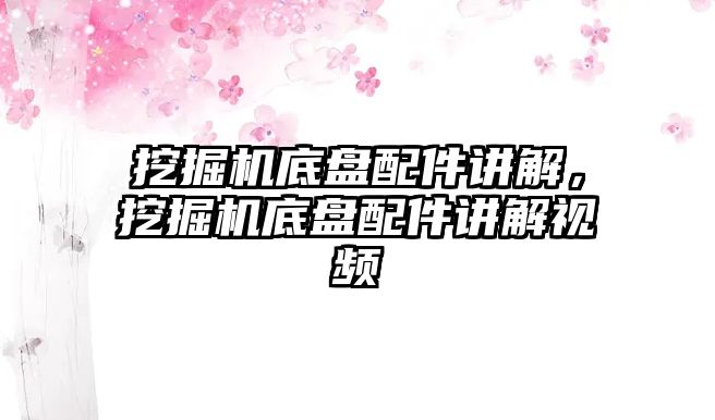 挖掘機(jī)底盤配件講解，挖掘機(jī)底盤配件講解視頻