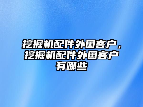 挖掘機(jī)配件外國(guó)客戶，挖掘機(jī)配件外國(guó)客戶有哪些