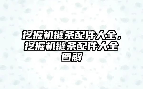 挖掘機(jī)鏈條配件大全，挖掘機(jī)鏈條配件大全圖解