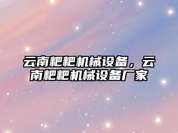 云南粑粑機械設備，云南粑粑機械設備廠家