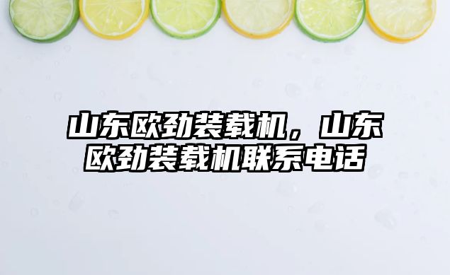 山東歐勁裝載機(jī)，山東歐勁裝載機(jī)聯(lián)系電話