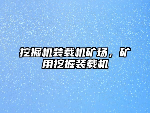 挖掘機(jī)裝載機(jī)礦場(chǎng)，礦用挖掘裝載機(jī)