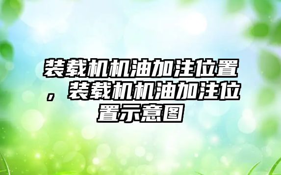 裝載機(jī)機(jī)油加注位置，裝載機(jī)機(jī)油加注位置示意圖