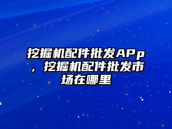 挖掘機(jī)配件批發(fā)APp，挖掘機(jī)配件批發(fā)市場在哪里