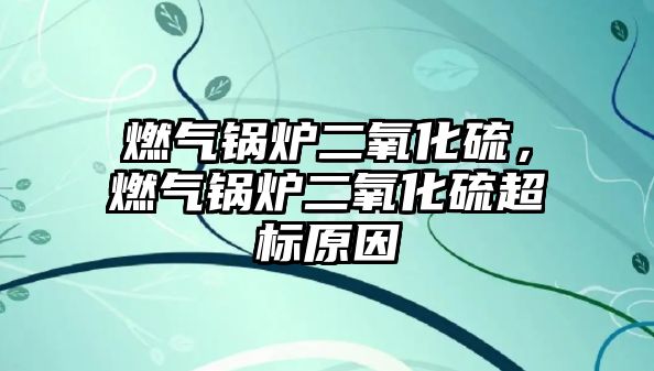 燃氣鍋爐二氧化硫，燃氣鍋爐二氧化硫超標(biāo)原因