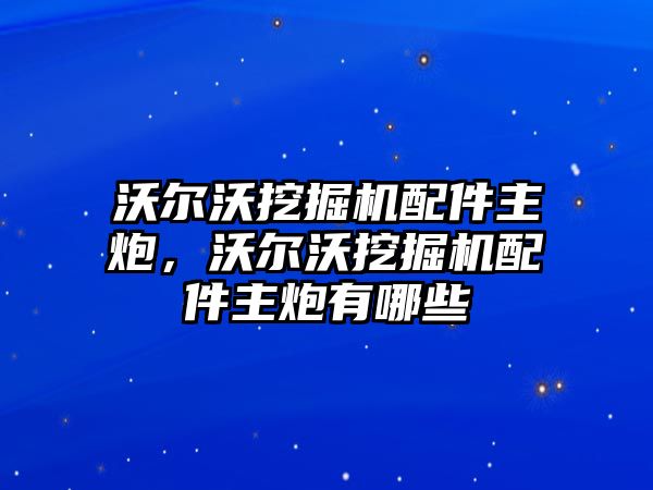 沃爾沃挖掘機配件主炮，沃爾沃挖掘機配件主炮有哪些