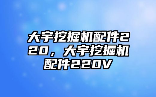 大宇挖掘機配件220，大宇挖掘機配件220V