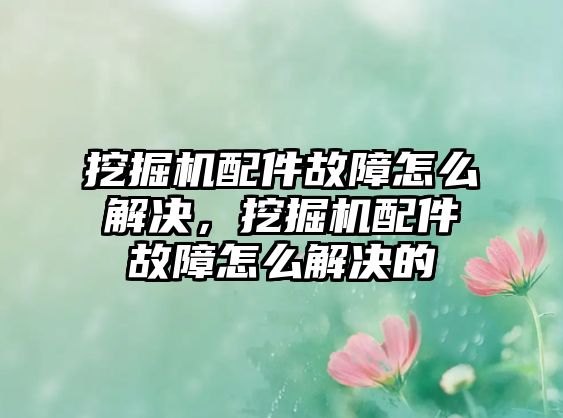 挖掘機配件故障怎么解決，挖掘機配件故障怎么解決的