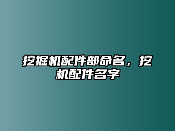 挖掘機(jī)配件部命名，挖機(jī)配件名字